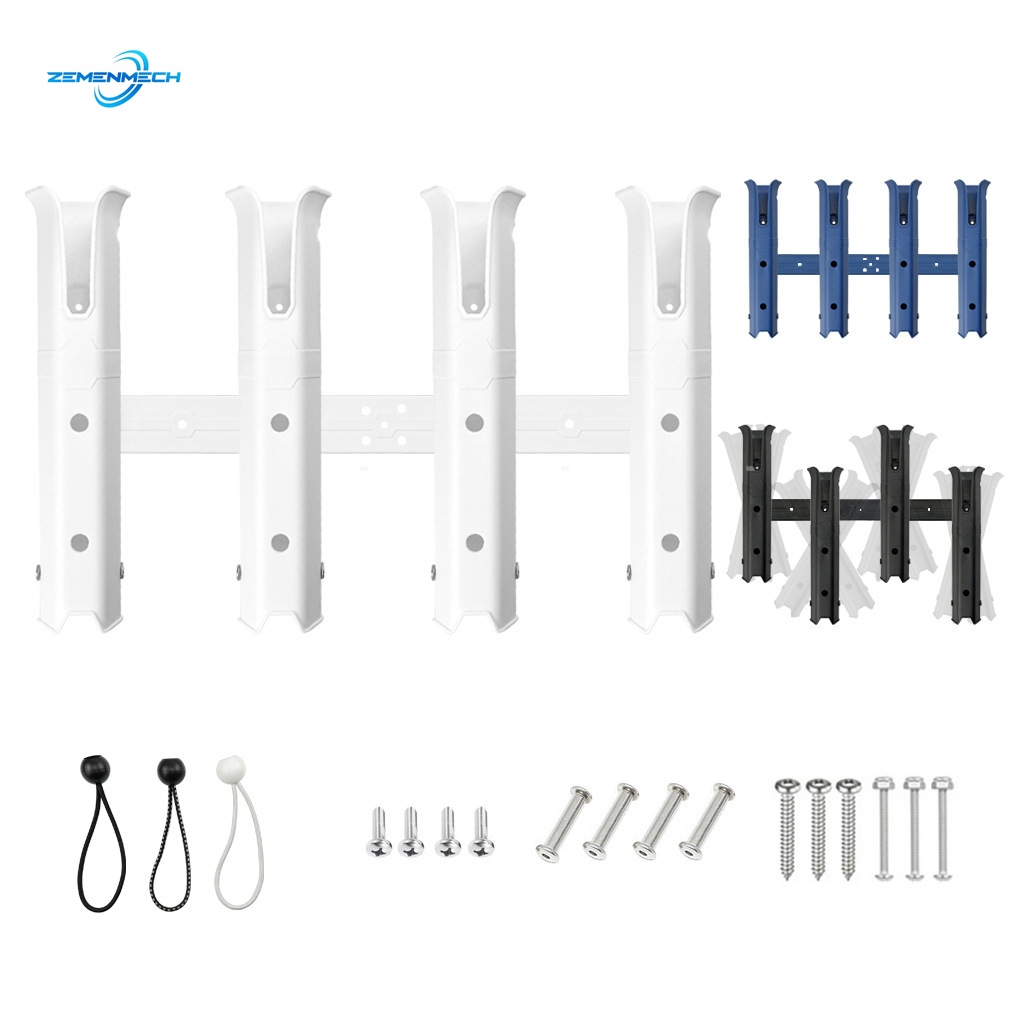 Fishing Kayak Rod Holder - Verstelbare vierpolige plastic hengelhouder boot hengelsteun