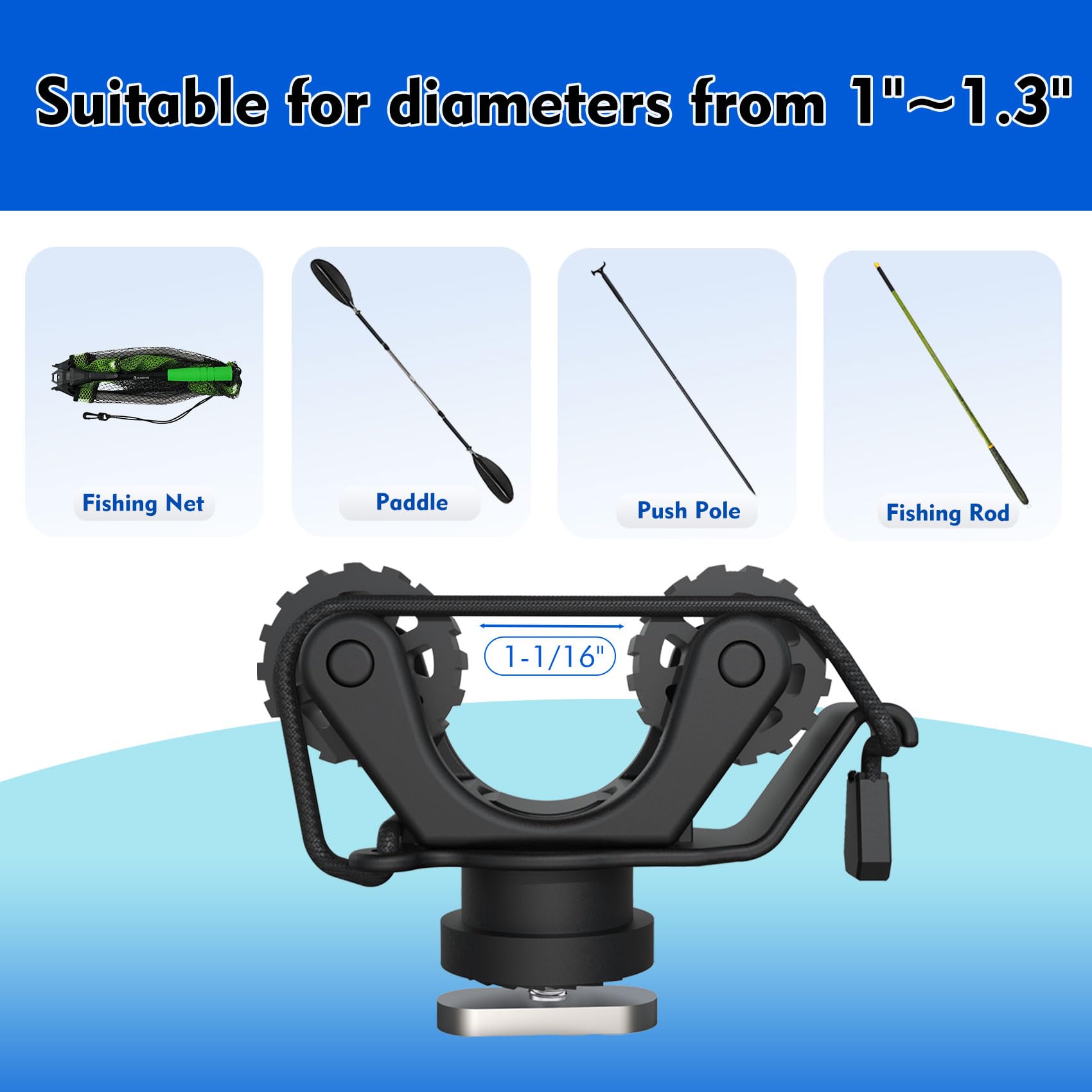Kajakrail Peddelhouder Kajak T - Fishing Kayak Rod Holder recensie en prijs